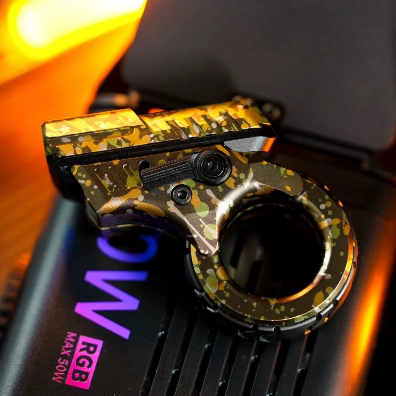 Fidget Slider EDC en Alliage de Zinc – Rotation à Cliquet Magnétique