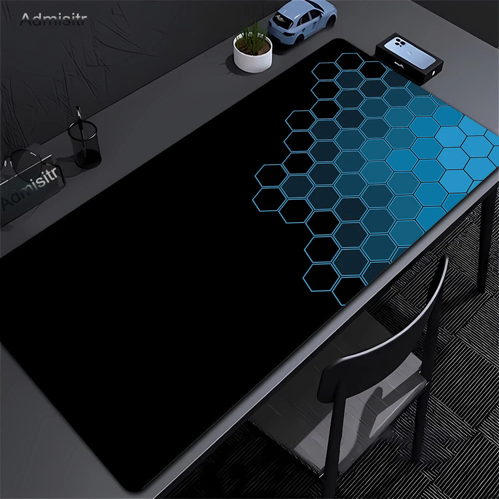 Tapis de Bureau XXL “Hexagon” — Design Structuré, Précision et Confort