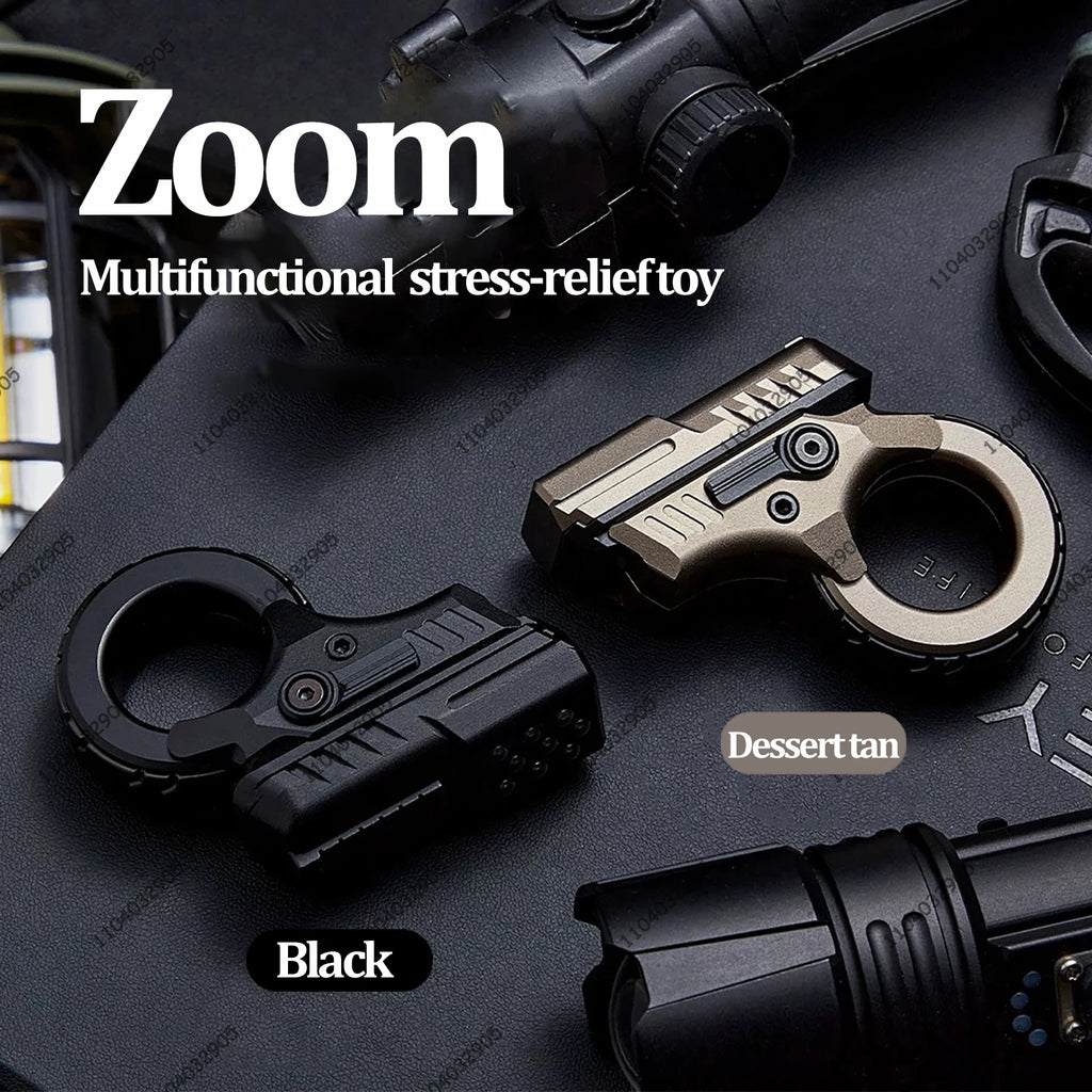 Fidget Slider EDC en Alliage de Zinc – Rotation à Cliquet Magnétique
