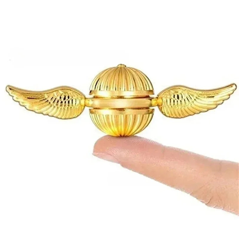 Spinner Ailé Doré – Fidget de Bureau au Design Cinématique