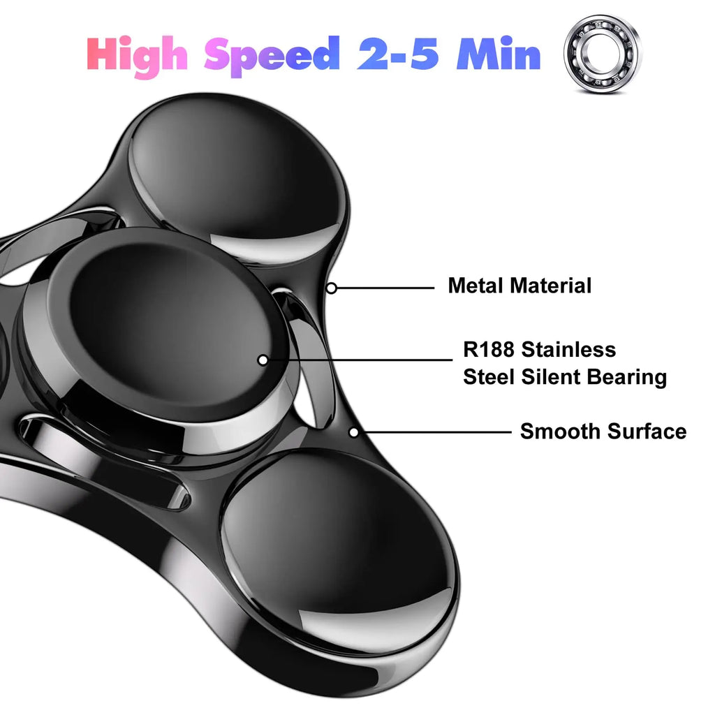 Fidget Spinner UFO en Métal – Finition Arc-en-Ciel et Rotation Fluide