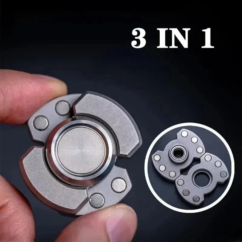 Fidget Spinner Magnétique 3-en-1 en Métal – Accessoire EDC Anti-Stress