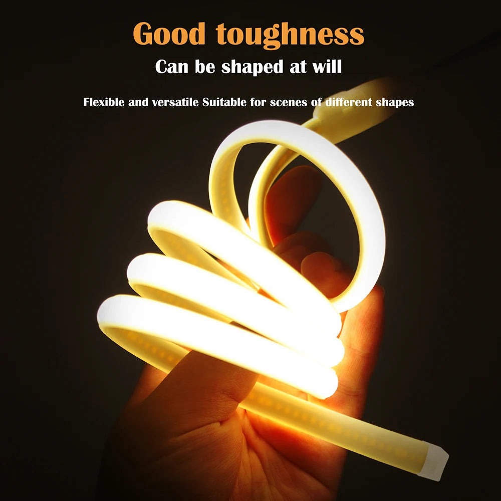 Bande LED Néon COB 220V – 288 LED/m, IP67, RA90