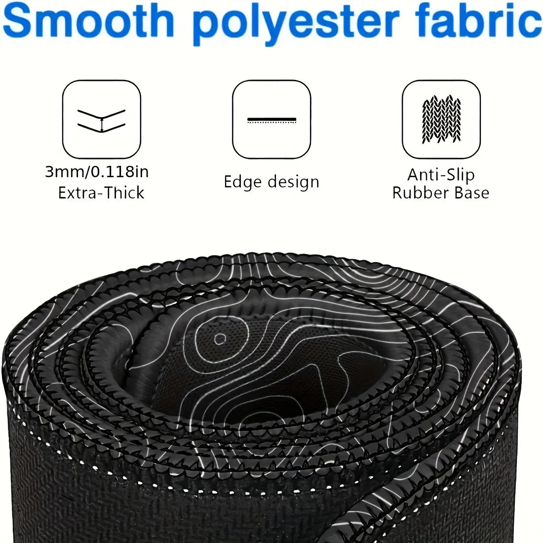 Tapis de Bureau XXL Étendu — Gaming & Setup Pro - Courbes topographiques