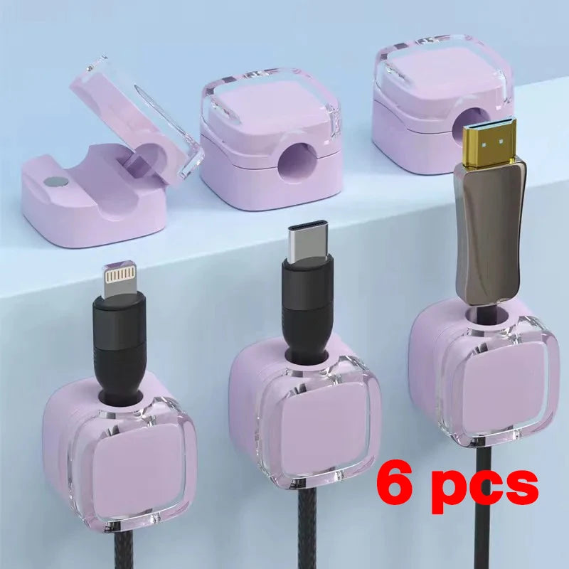 Clips Magnétiques de Gestion de Câbles – Organisateur Multi-Couleurs