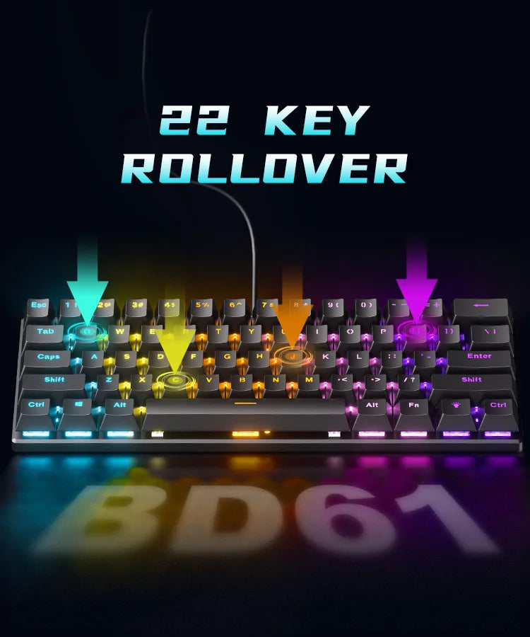 Clavier mécanique compact — Performance gaming & productivité, format mini épuré, finition blanche, compatible PC & laptop, idéal bureau et setup minimaliste.