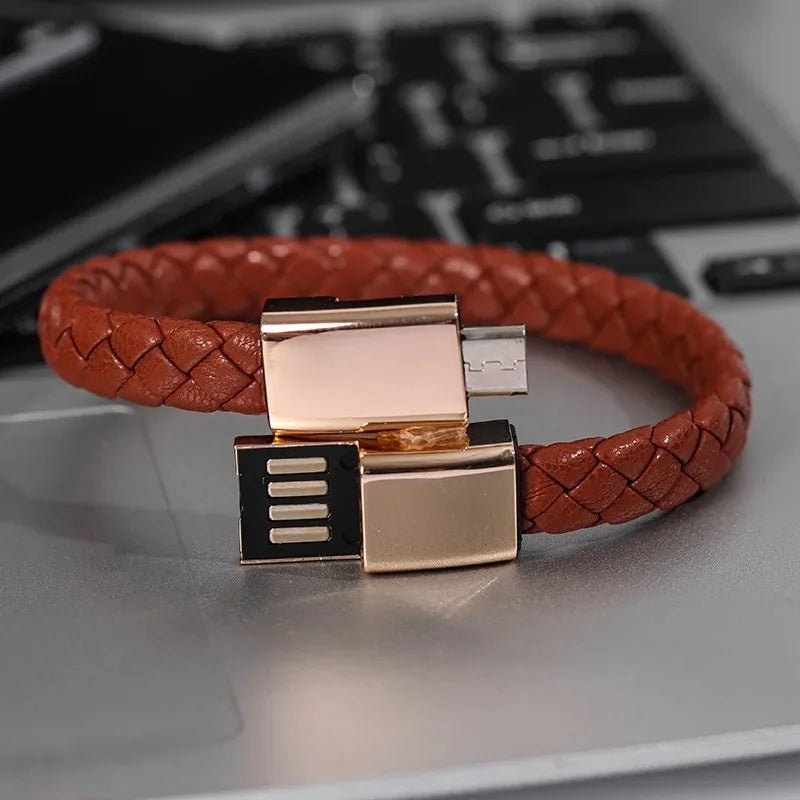 Bracelet Câble USB-C Tressé – Charge Rapide & Données