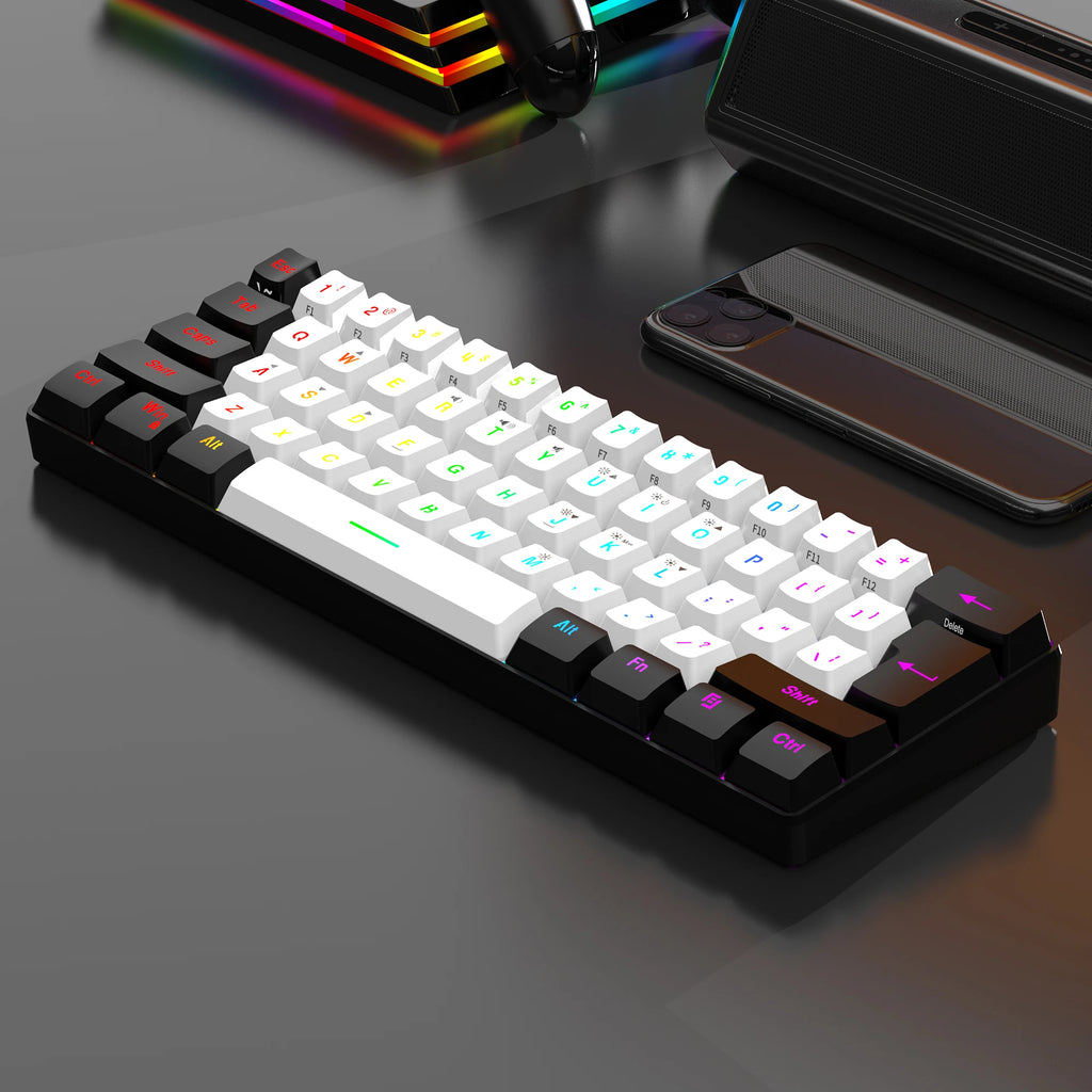 Clavier Gaming 60% Filaire – Ultra-Compact, RGB & Résistant