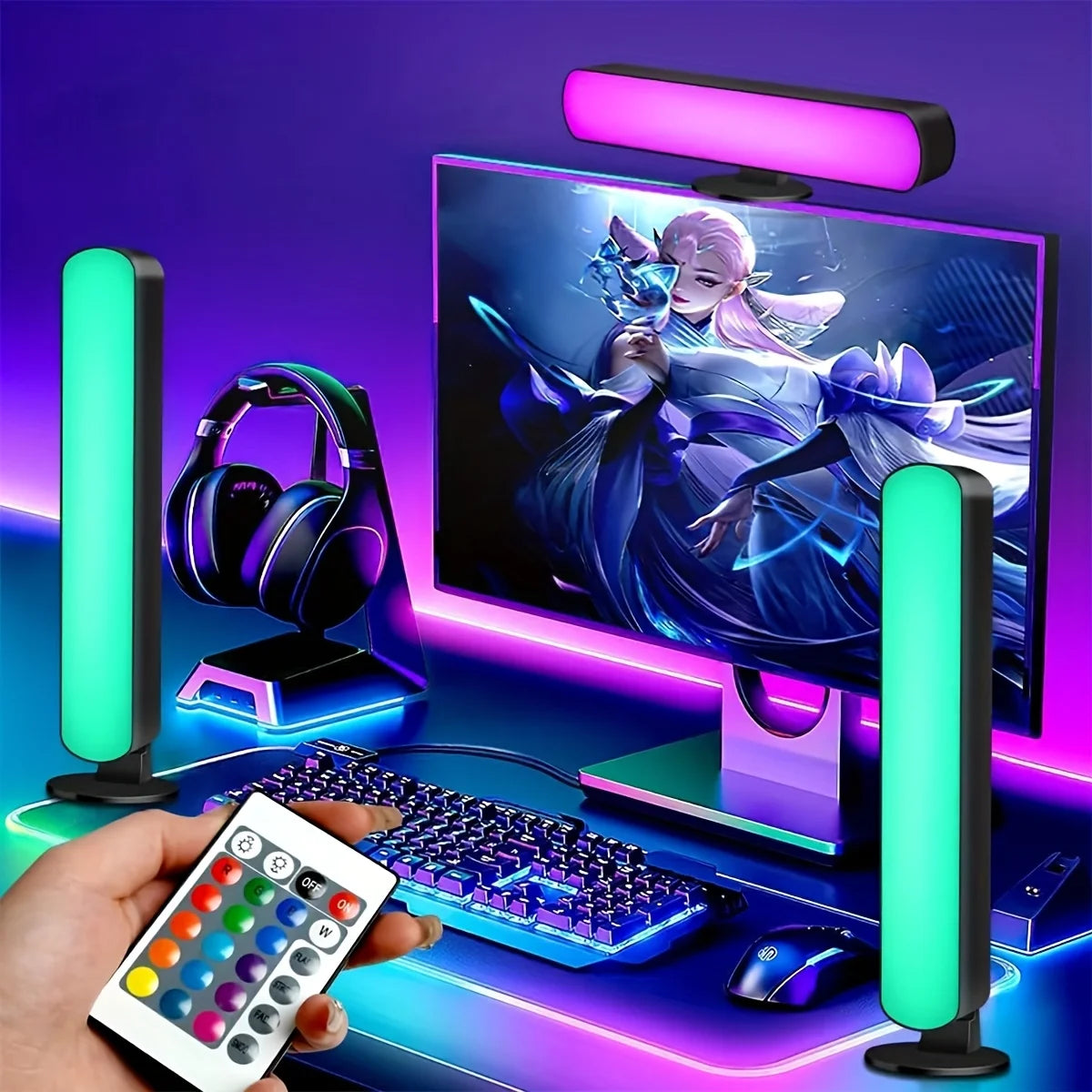 Barre LED RGB 16 Couleurs – Télécommande, USB 5V (Pack 1 ou 2)