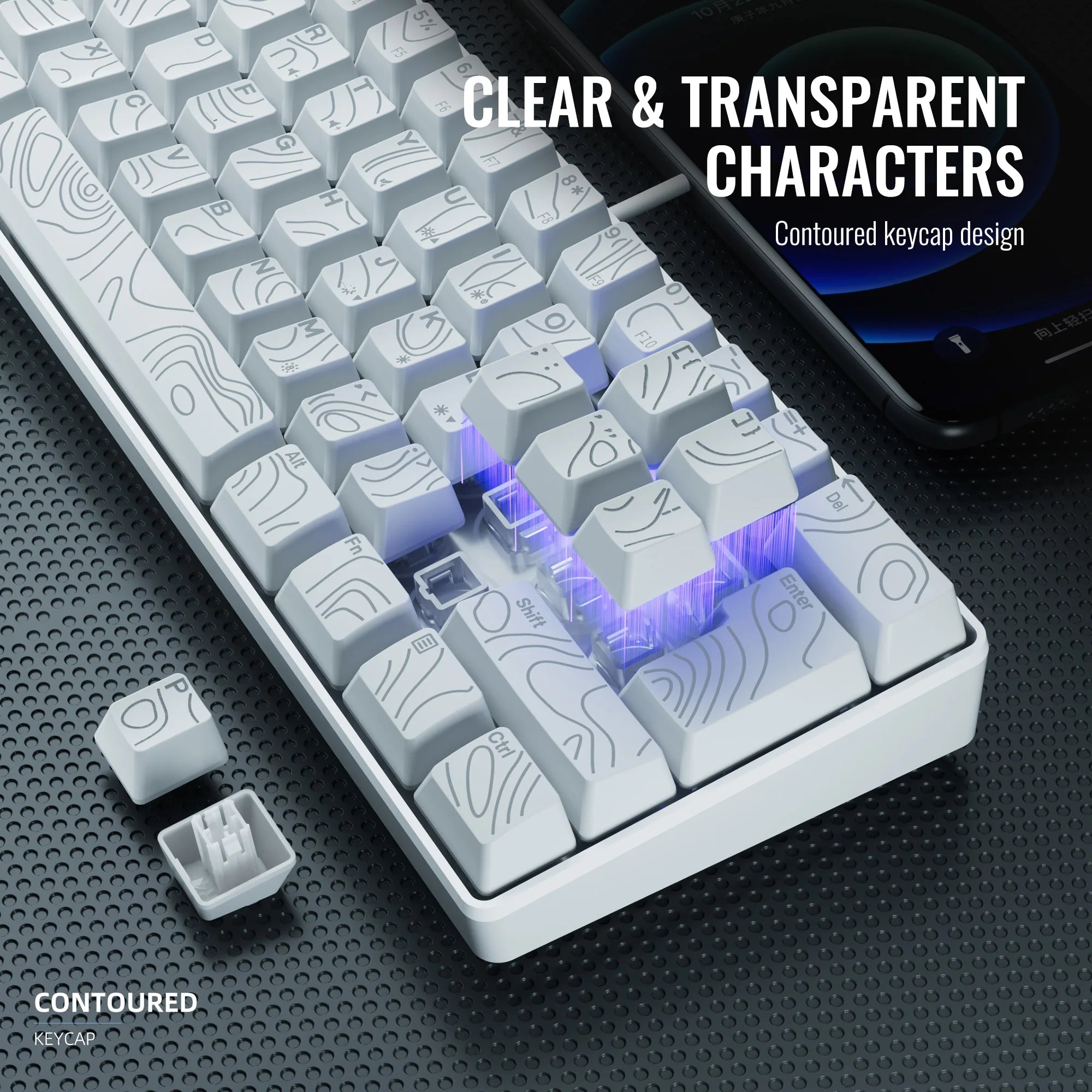 Clavier Compact 60% Filaire – RGB Épuré & Frappe Silencieuse
