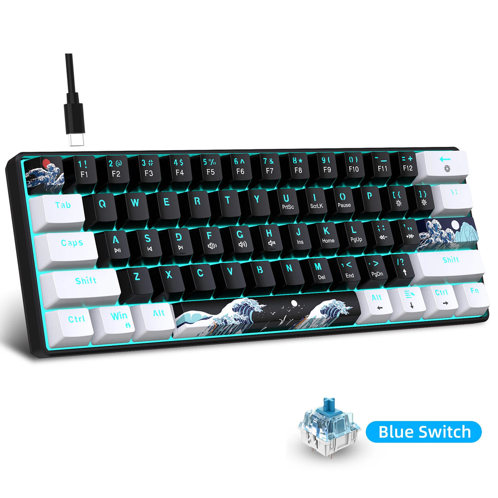 Clavier Mécanique 60% HXSJ – 61 Touches, Précision Directe & Format Ultra-Compact