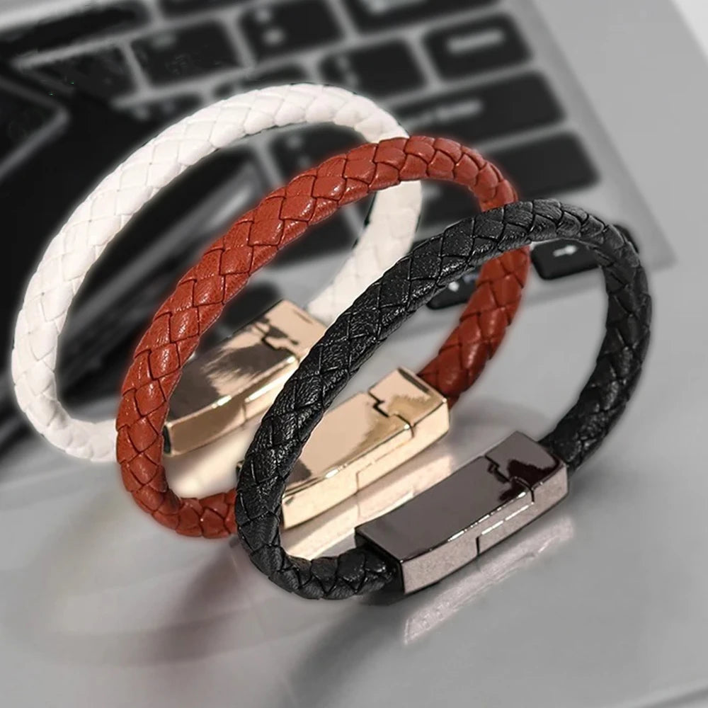 Bracelet Câble USB-C Tressé – Charge Rapide & Données