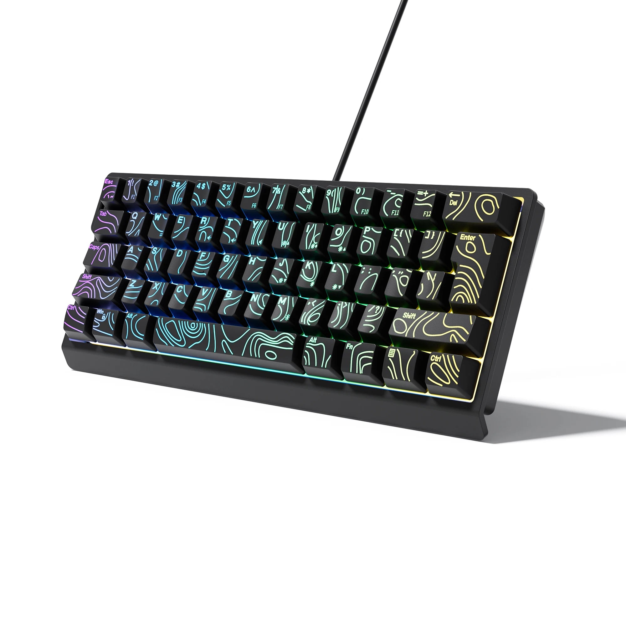 Clavier Compact 60% Filaire – RGB Dynamique & Design Dégradé