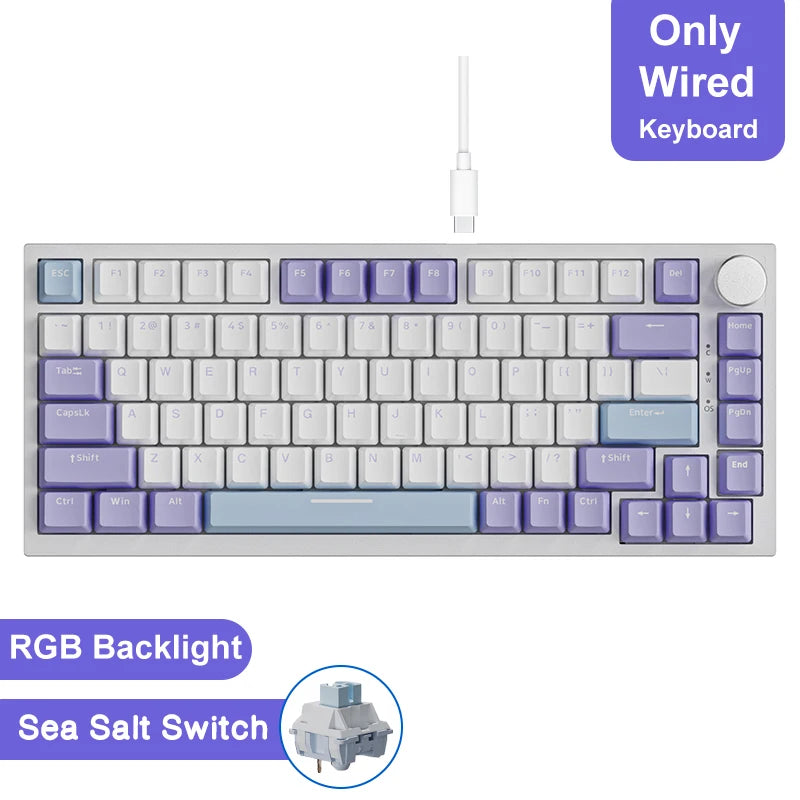 AK820 Wireless Mechanical Keyboard – Bluetooth, Hot-Swap & Control Knob