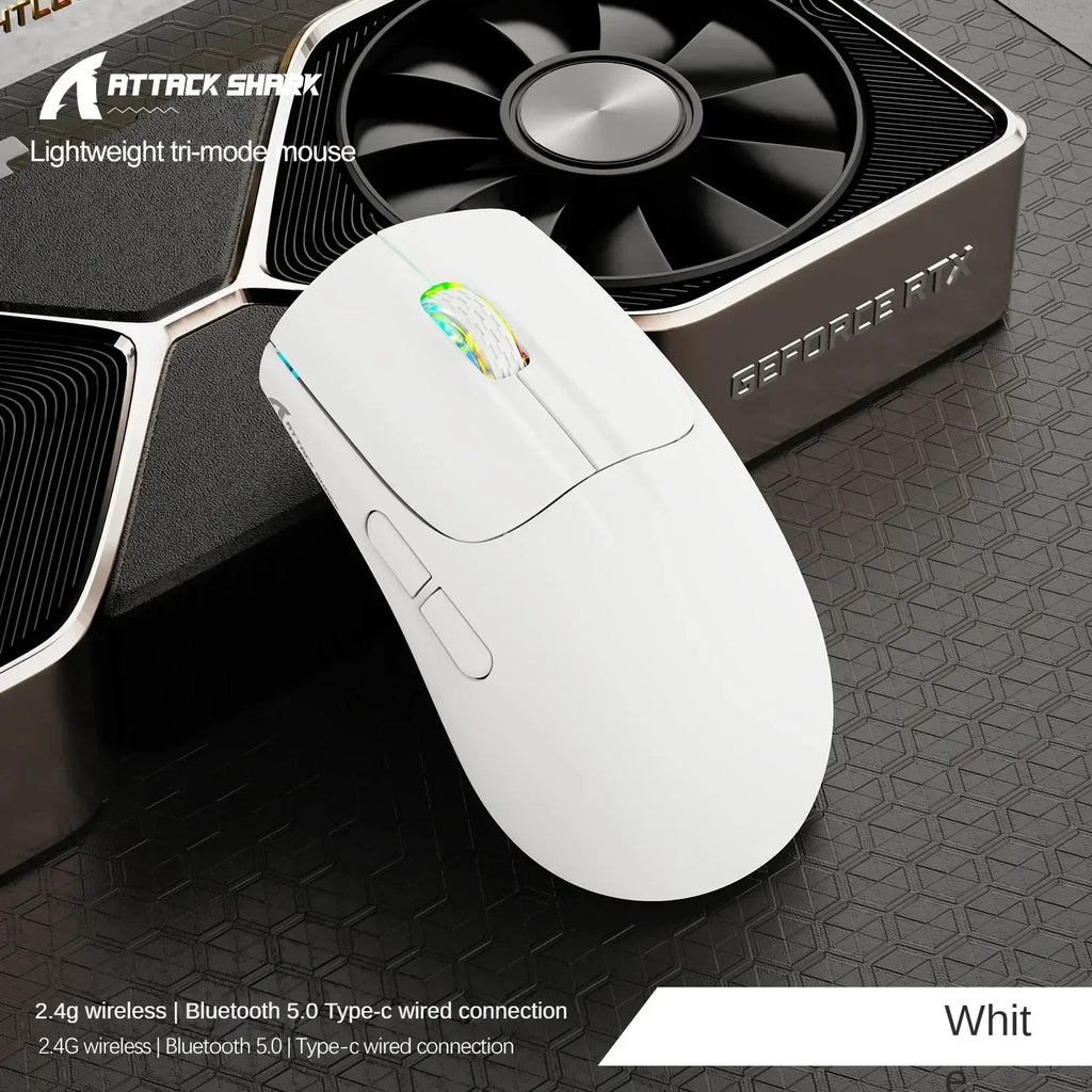 Attack Shark X5 – Souris Sans Fil Tri-Mode RGB, 4000 DPI