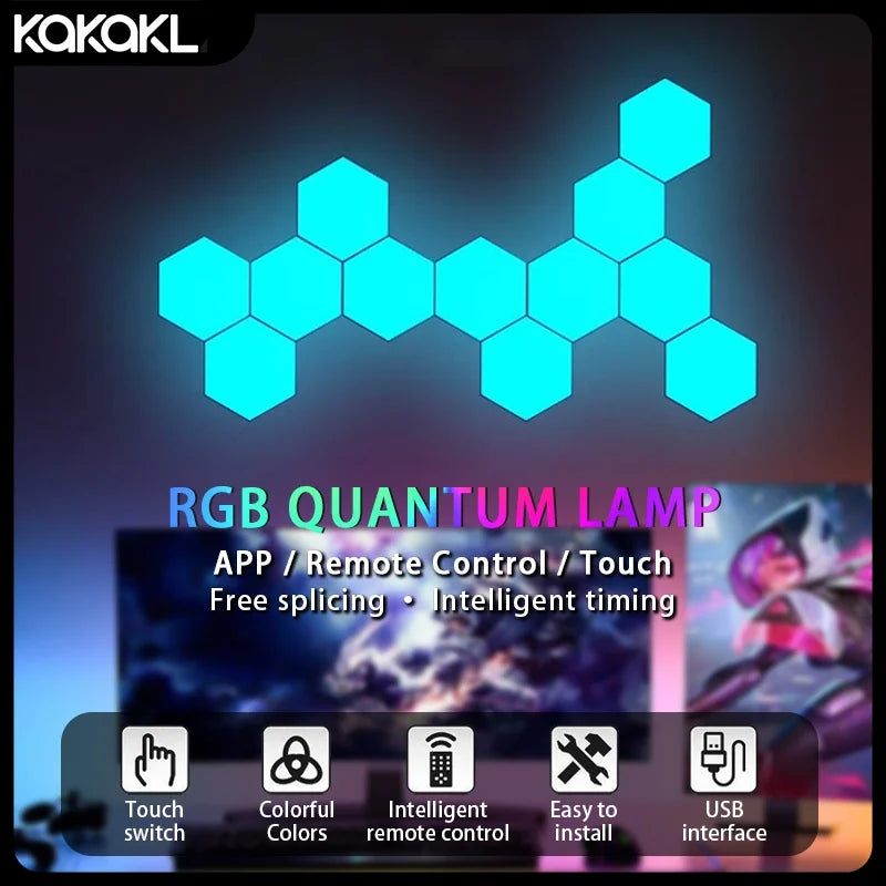 Lampe Murale LED Quantum RGB – Version Bluetooth ou WiFi