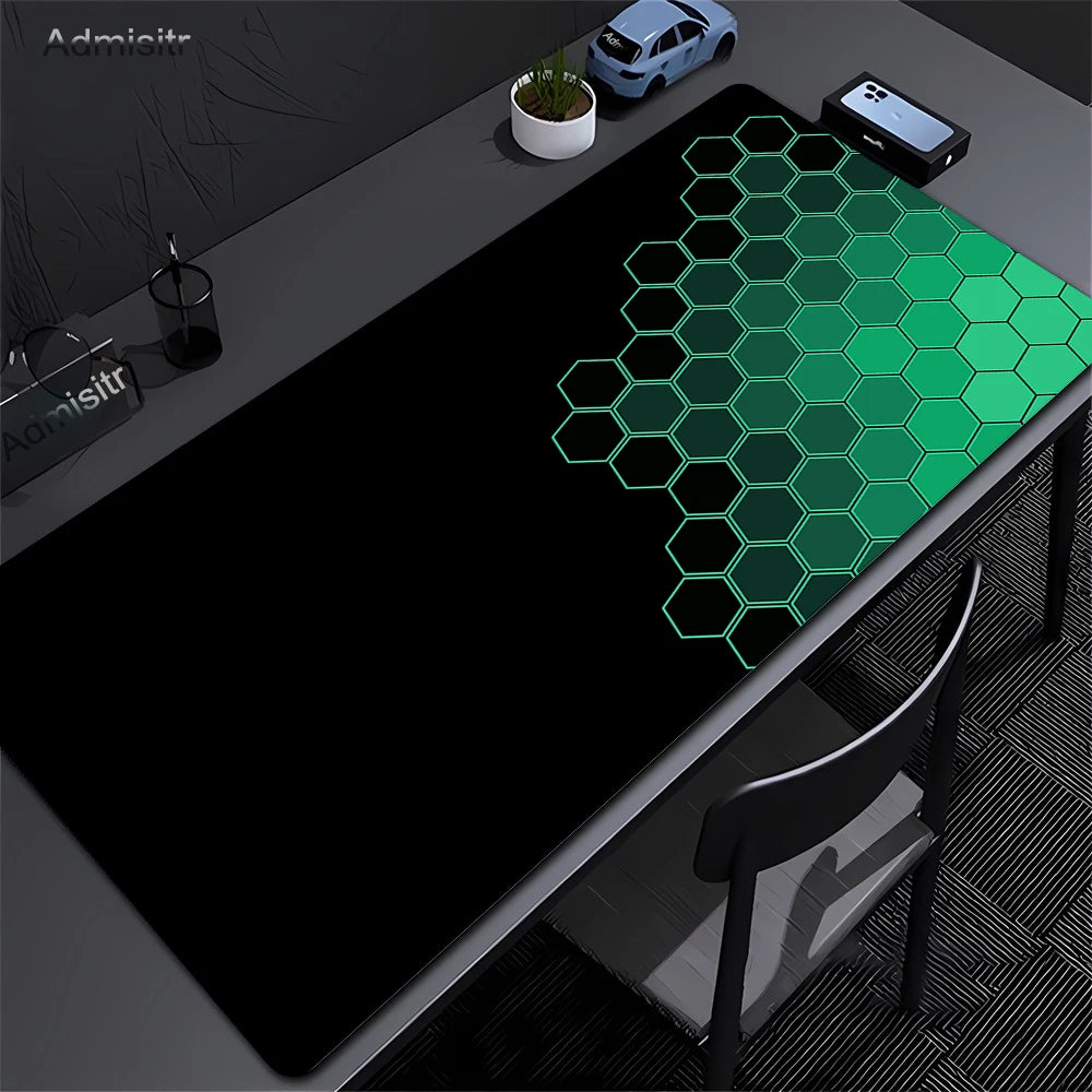 Tapis de Bureau XXL “Hexagon” — Design Structuré, Précision et Confort