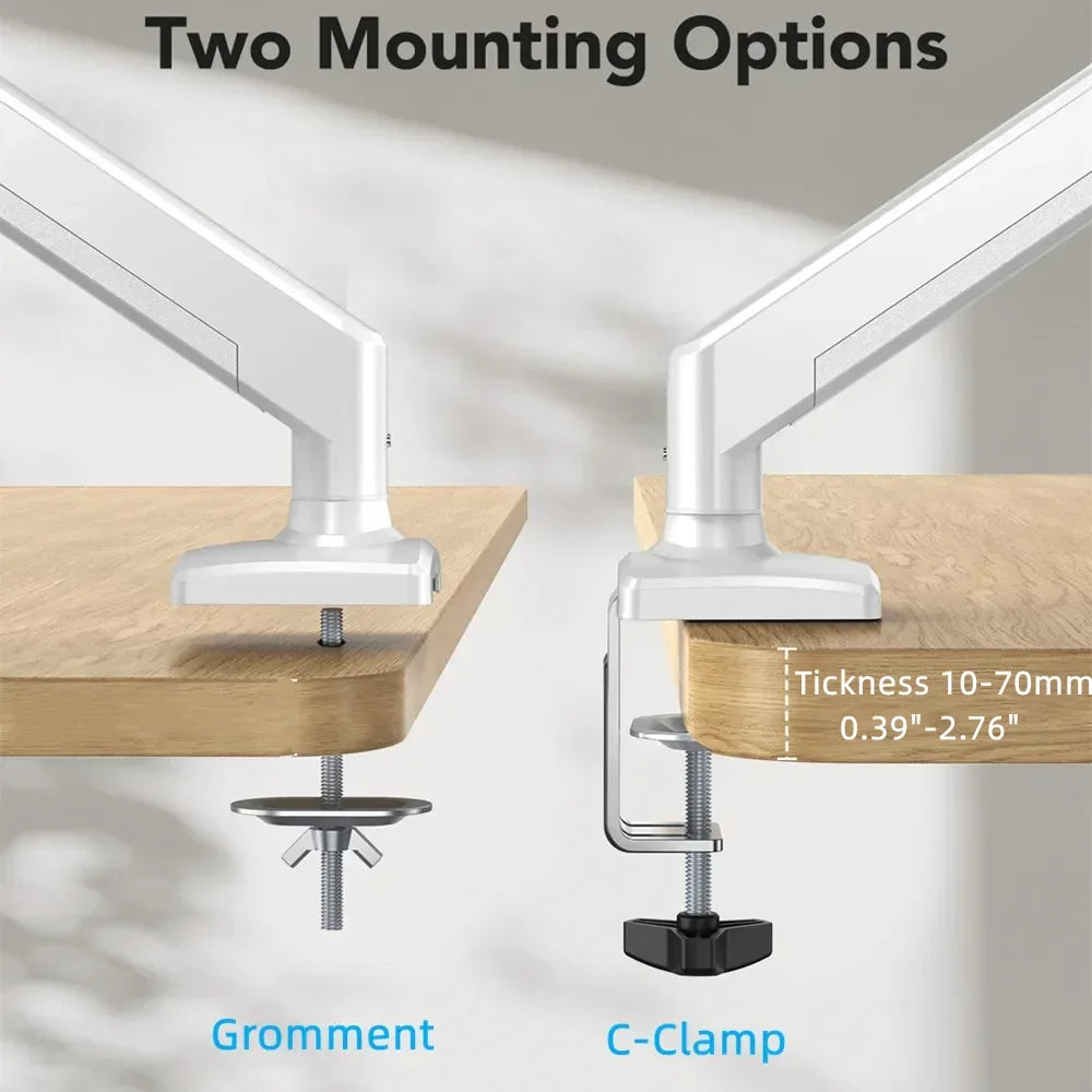 Adjustable Single Monitor Arm – Ergonomic Desk Mount (Up to 32”)