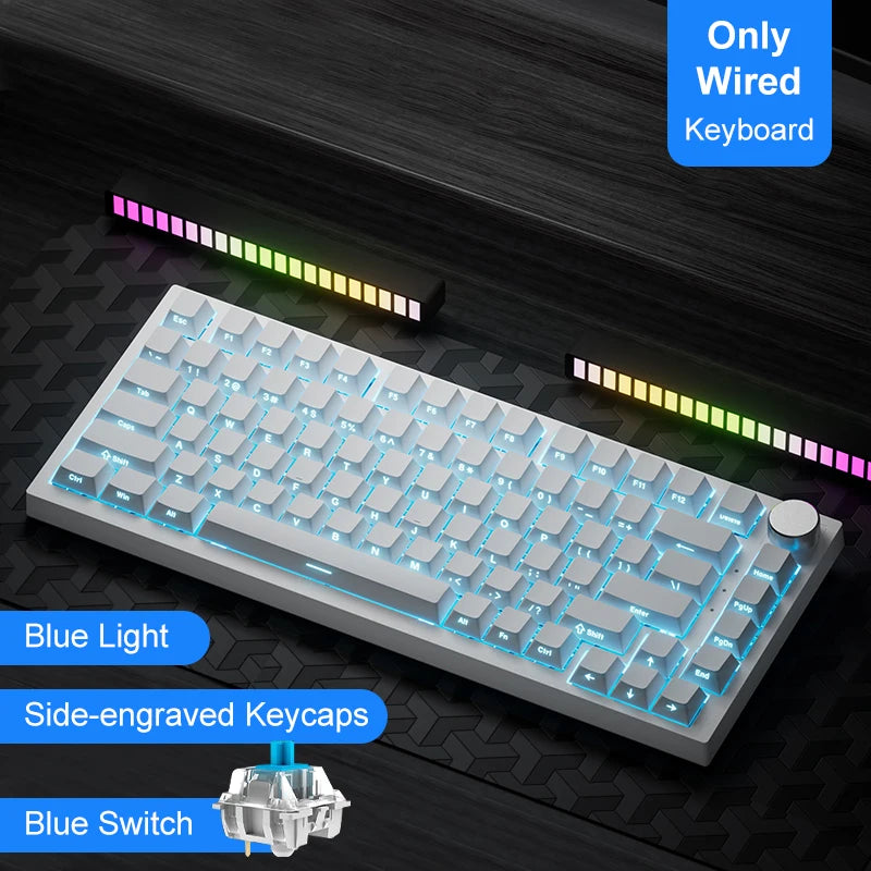 AK820 Wireless Mechanical Keyboard – Bluetooth, Hot-Swap & Control Knob