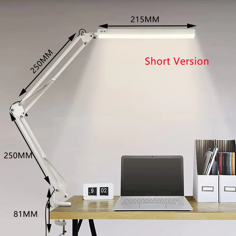 Lampe de bureau LED minimaliste – intensité réglable tactile, design en acier inoxydable