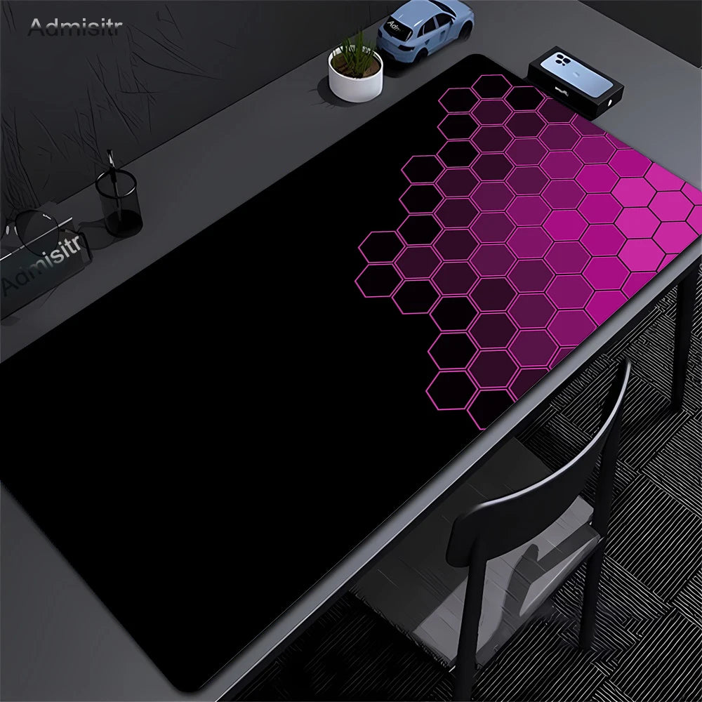 Tapis de Bureau XXL “Hexagon” — Design Structuré, Précision et Confort