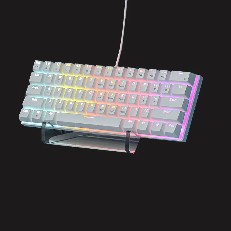 Clavier mécanique compact — Performance gaming & productivité, format mini épuré, finition blanche, compatible PC & laptop, idéal bureau et setup minimaliste.