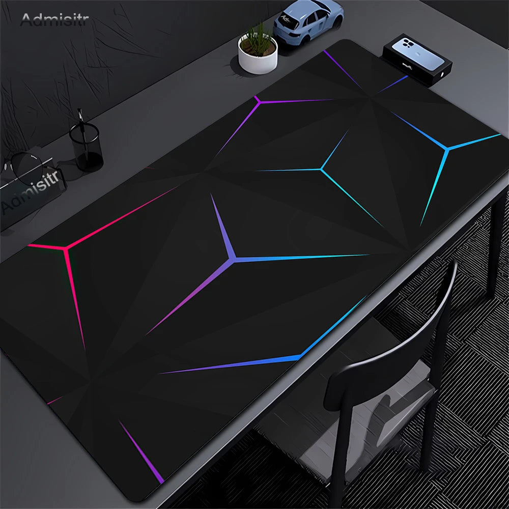 Tapis de Bureau XXL “Hexagon” — Design Structuré, Précision et Confort