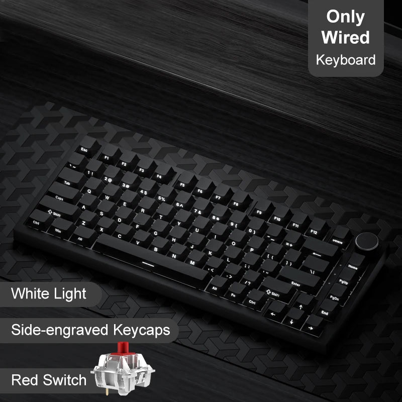 AK820 Wireless Mechanical Keyboard – Bluetooth, Hot-Swap & Control Knob