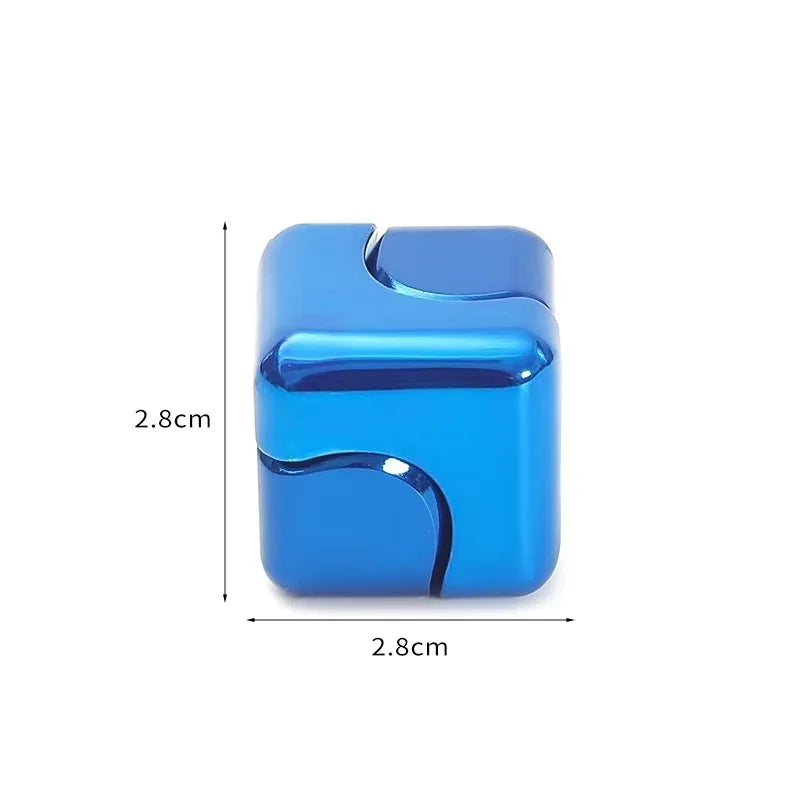 Cube Spinner en Métal – Puzzle Cinétique de Bureau