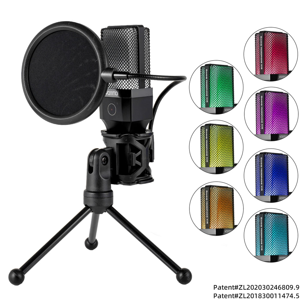 Microphone Gaming Condensateur RGB — Studio & Streaming