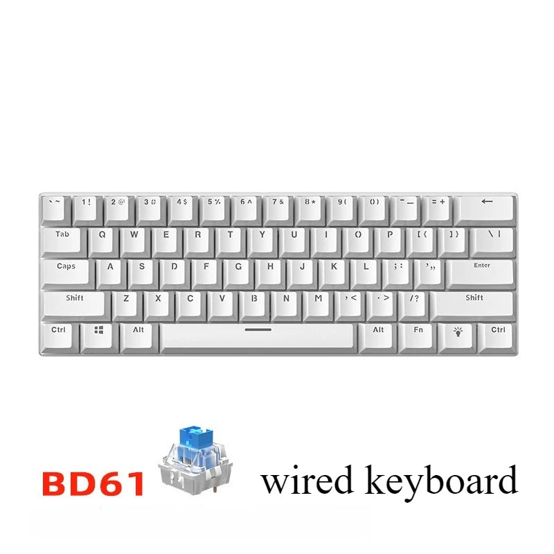 Clavier mécanique compact — Performance gaming & productivité, format mini épuré, finition blanche, compatible PC & laptop, idéal bureau et setup minimaliste.