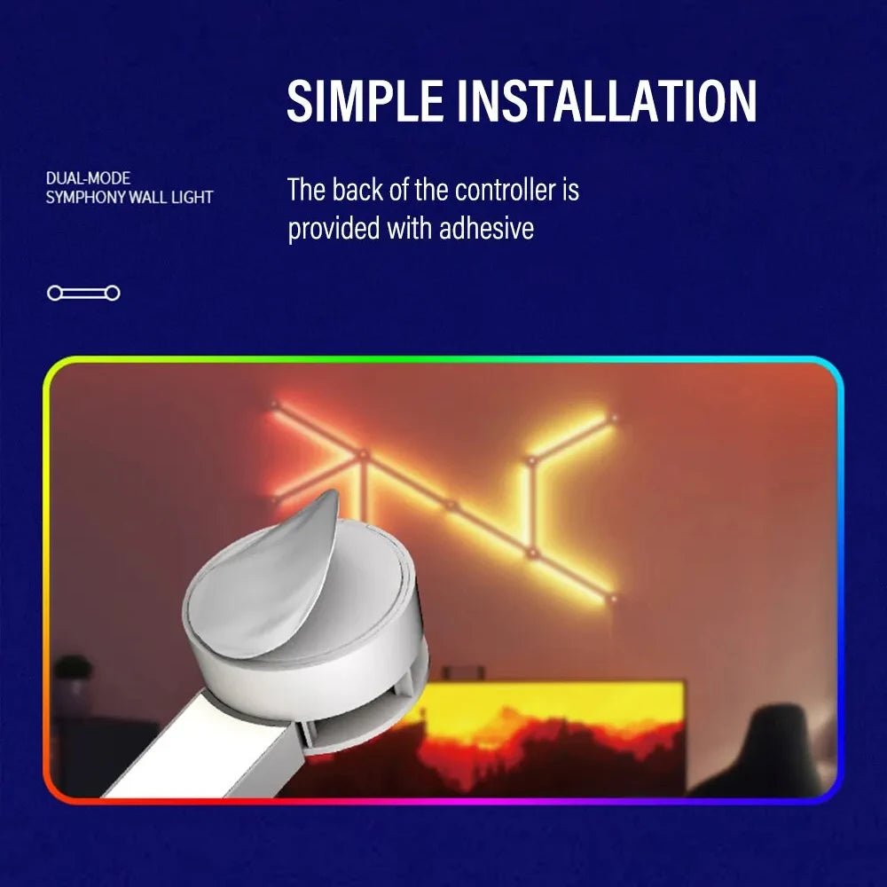 Appliques Murales LED RGBIC Connectées – Kit Modulaire WiFi & Contrôle Vocal