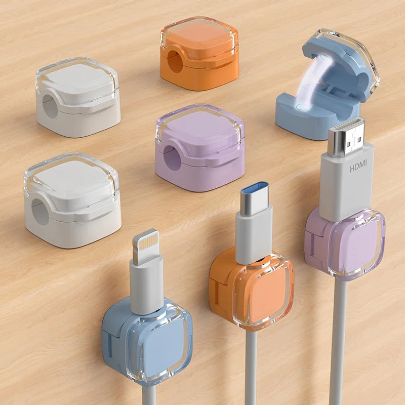 Clips Magnétiques de Gestion de Câbles – Organisateur Multi-Couleurs