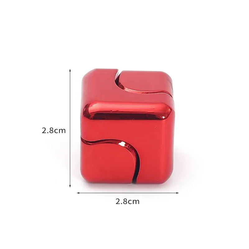 Cube Spinner en Métal – Puzzle Cinétique de Bureau