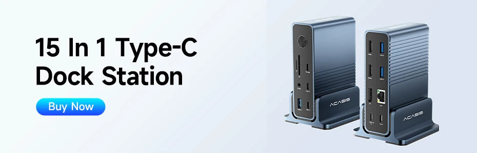 Hub USB Acasis 3.1 – 10 Gbps, Contrôle Total & Organisation Structurée (matériel PRO)