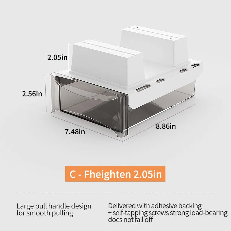 Under Desk Storage Drawer – Slide-Out Organizer with Cable Management