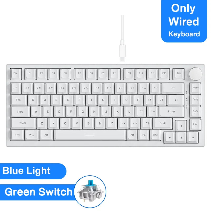 AK820 Wireless Mechanical Keyboard – Bluetooth, Hot-Swap & Control Knob
