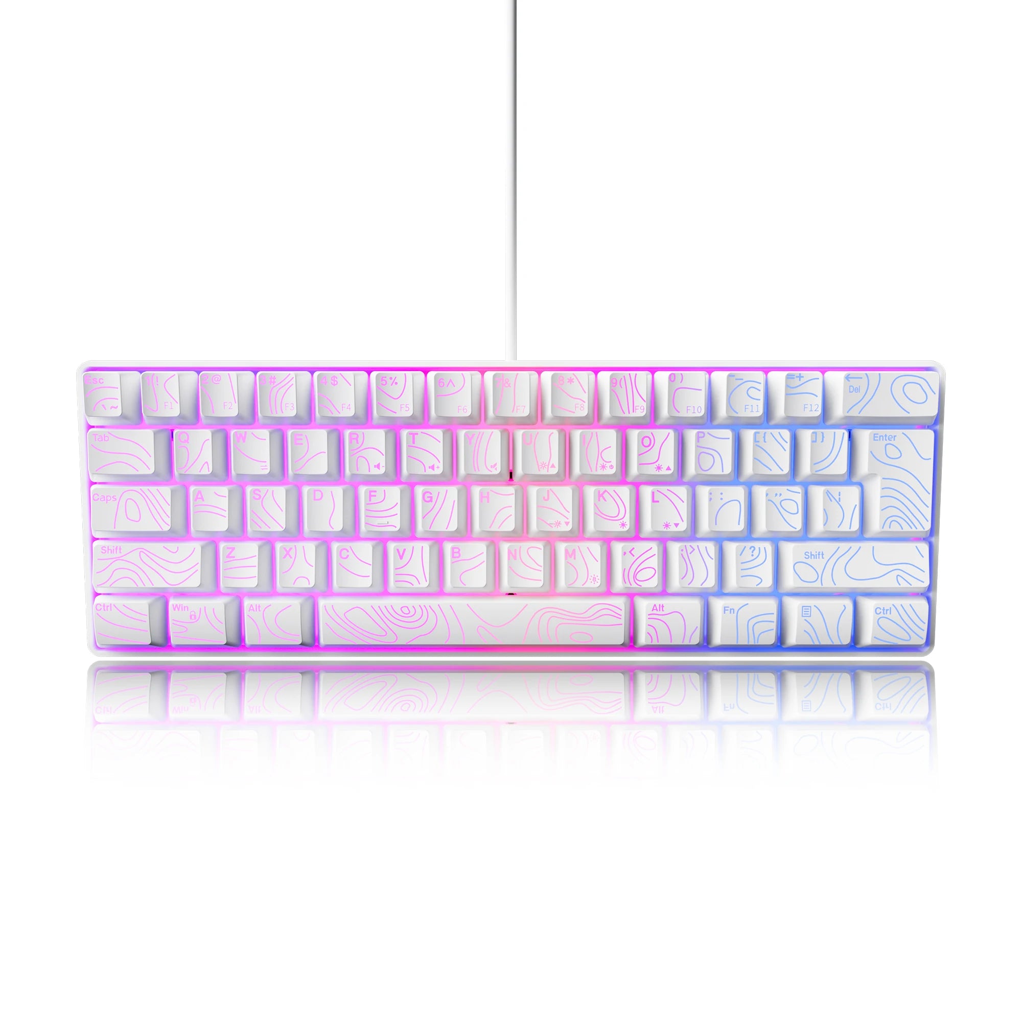 Clavier Compact 60% Filaire – RGB Épuré & Frappe Silencieuse