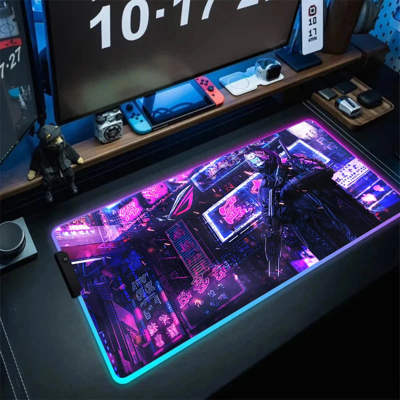 Tapis de Souris XXL RGB – Surface Étendue & Éclairage Dynamique