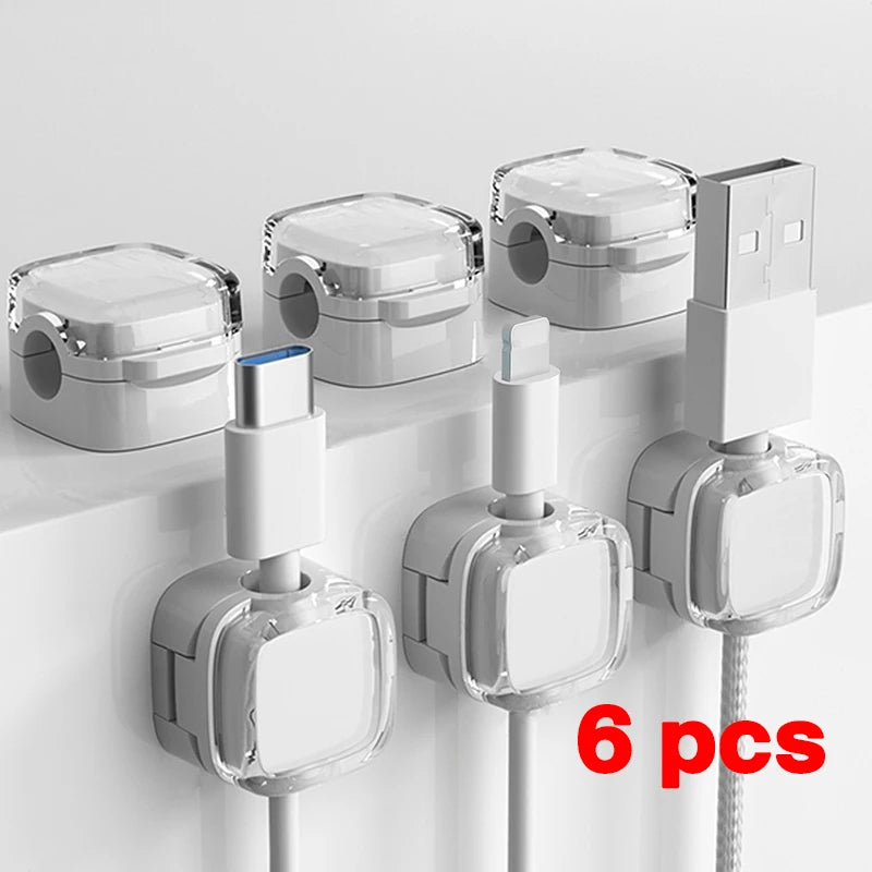 Clips Magnétiques de Gestion de Câbles – Organisateur Multi-Couleurs