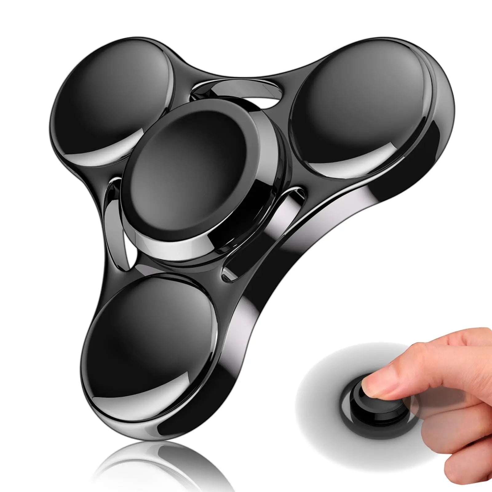 Fidget Spinner UFO en Métal – Finition Arc-en-Ciel et Rotation Fluide