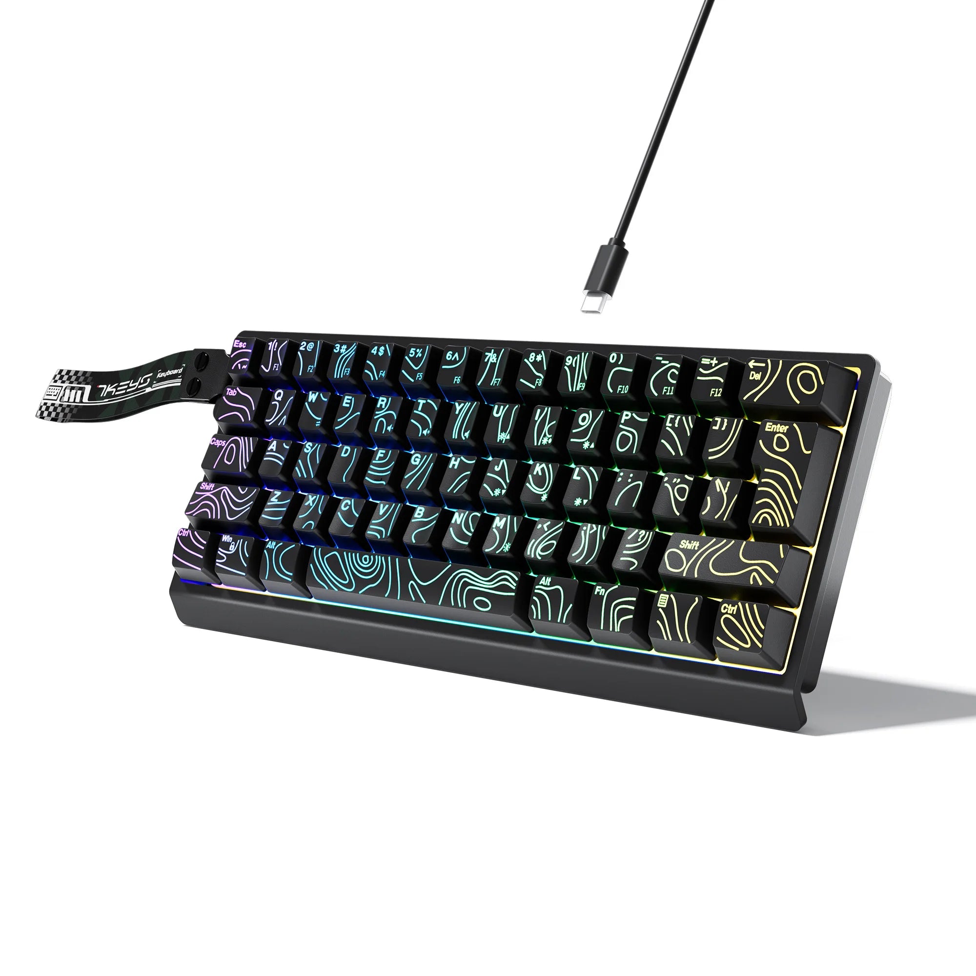 Clavier Compact 60% Filaire – RGB Dynamique & Design Dégradé