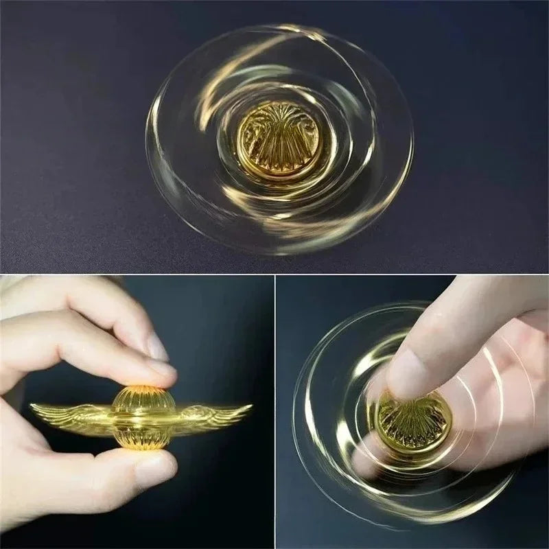 Spinner Ailé Doré – Fidget de Bureau au Design Cinématique