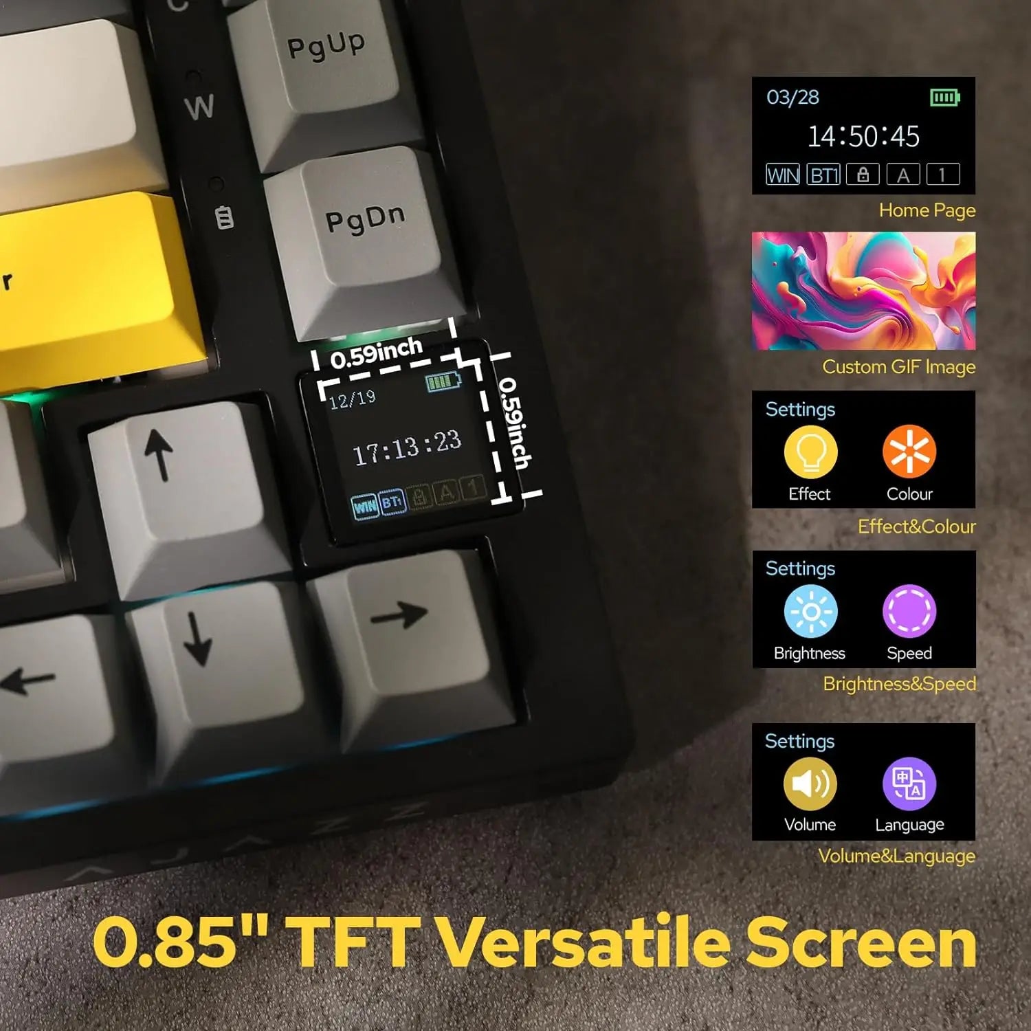 AK820 Wireless Mechanical Keyboard – Bluetooth, Hot-Swap & Control Knob