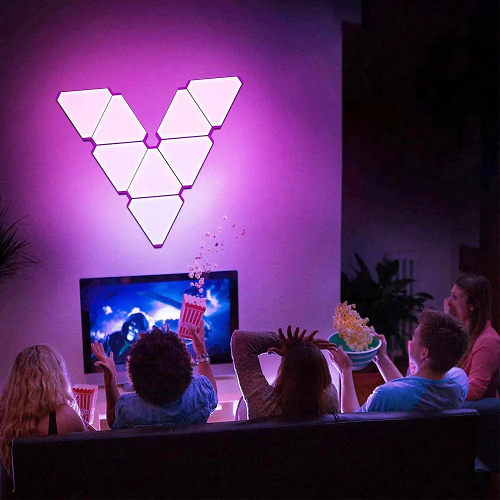Panneaux LED Triangulaires Connectés – WiFi / Bluetooth, Contrôle Vocal