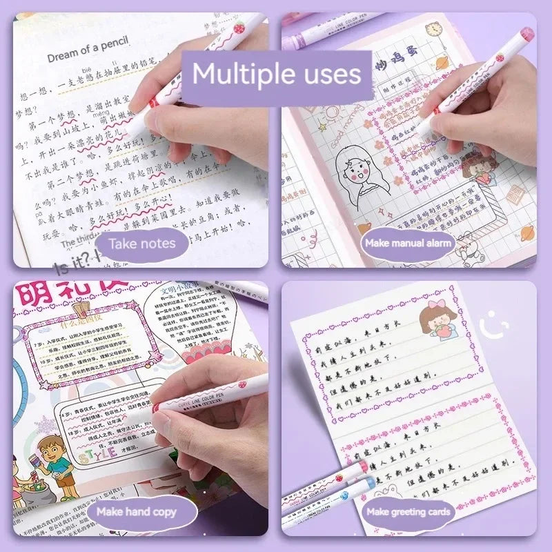 Set de 6 Surligneurs Créatifs – Tracé Courbe & Organisation Visuelle