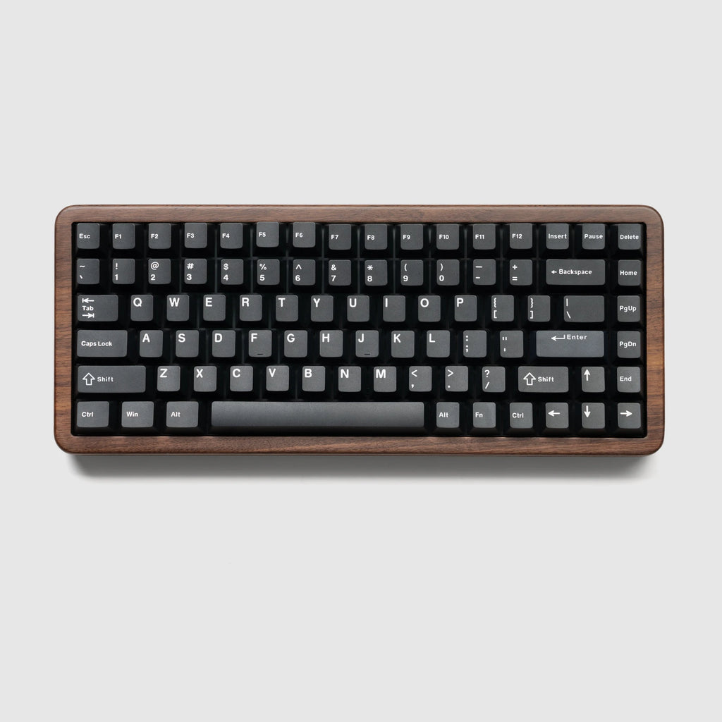 Clavier Mécanique bois minimaliste 75% Bois Noyer, Tri-Mode, VIA