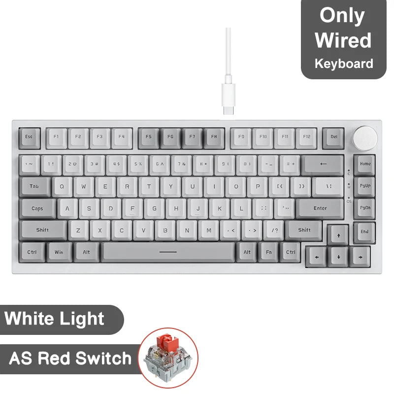 AK820 Wireless Mechanical Keyboard – Bluetooth, Hot-Swap & Control Knob
