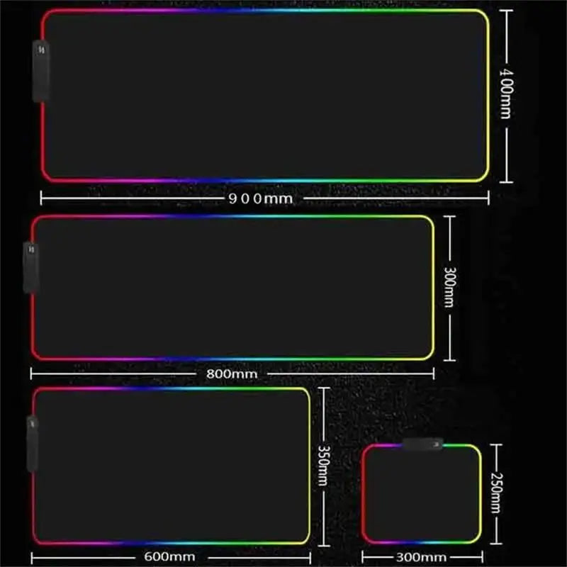Tapis de Souris XXL RGB – Surface Étendue & Éclairage Dynamique