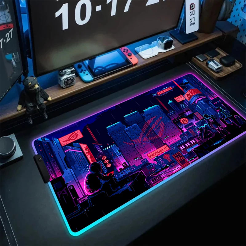 Tapis de Souris XXL RGB – Surface Étendue & Éclairage Dynamique